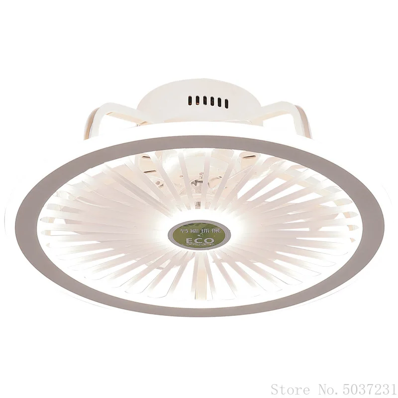 110V / 220V Nordic Simple Bedroom Ceiling Fan Lamp Invisible Restaurant Living Room Children's Room Intelligent Fan Home Decor - Image 5