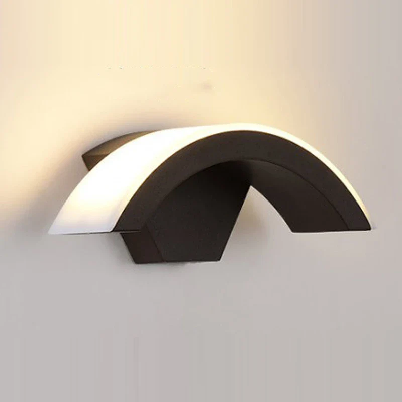 12W/18W Outdoor Garden LED Wall Lamp Balcony Aisle Engineering Villa Wall Light Porch Corridor Waterproof Arc Style Sconce Light - Image 2
