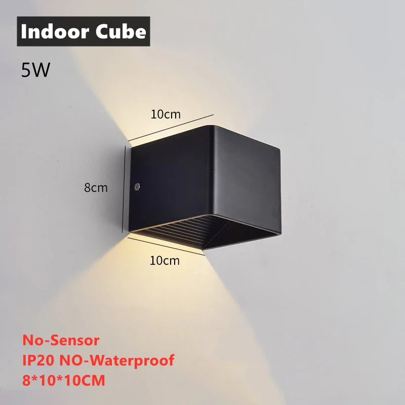12W UP and Down Outdoor LED Wall Lamp PIR Motion Sensor Waterproof Garden Porch Light Adjustable Aluminum Wall Sconce Lighting - Image 12