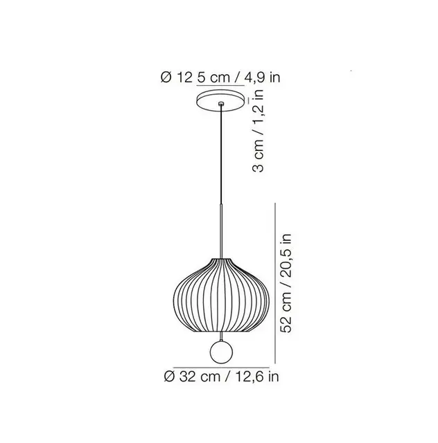(15mai) Suspension moderne LED style chinois forme sphérique Shoutao - Image 5