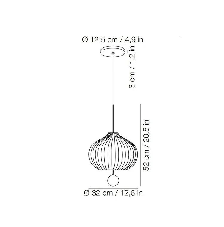 (15mai) Suspension moderne LED style chinois forme sphérique Shoutao - Image 7