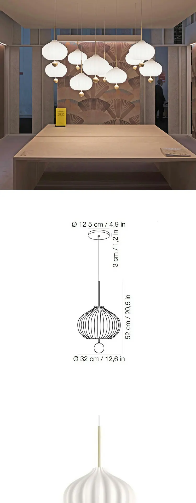 (15mai) Suspension moderne LED style chinois forme sphérique Shoutao - Image 8