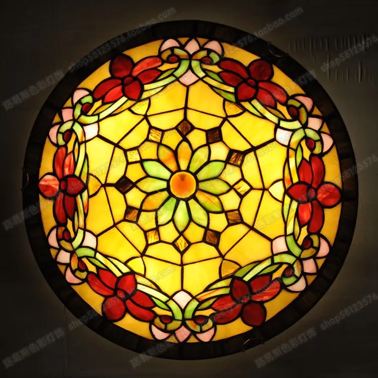 16 Inches European Rabbit Flower Children's Room Bedroom Bedroom Ceiling Glass Costume Jewelery Tiffanylamps Balcony - Image 3