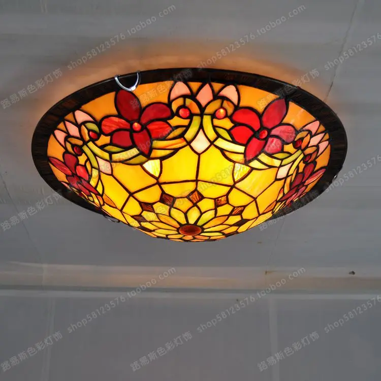 16 Inches European Rabbit Flower Children's Room Bedroom Bedroom Ceiling Glass Costume Jewelery Tiffanylamps Balcony - Image 5