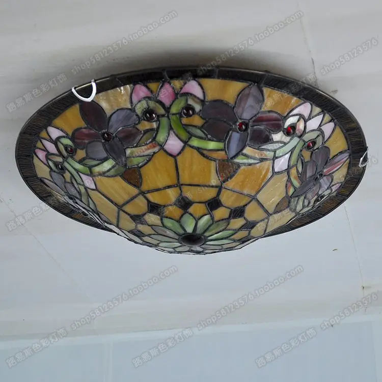 16 Inches European Rabbit Flower Children's Room Bedroom Bedroom Ceiling Glass Costume Jewelery Tiffanylamps Balcony - Image 6