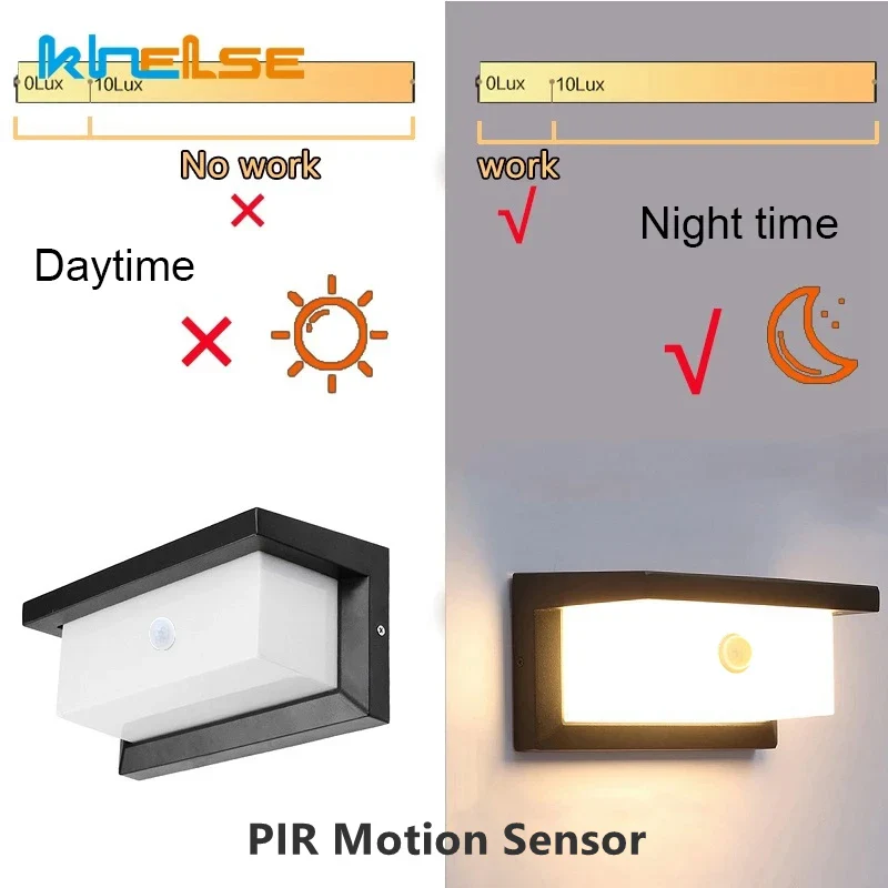 18W 30W Outdoor LED Wall Lamp PIR Motion Sensor IP65 Waterproof Porch Light Balcony Garden Corridor Wall Sconce Lighting Fixture - Image 5