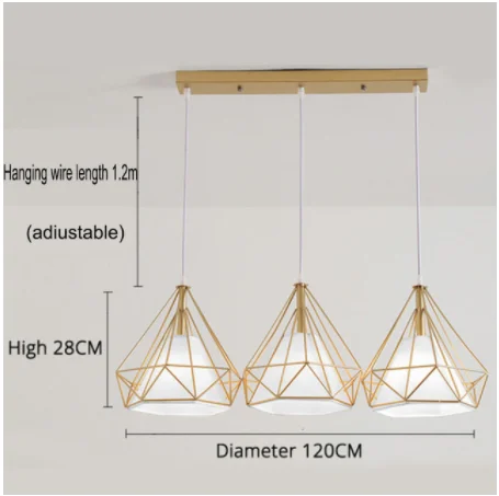 2022 New Nordic aisle diamond chandelier simple modern retro wrought iron living room dining room led ceiling chandelier - Image 12