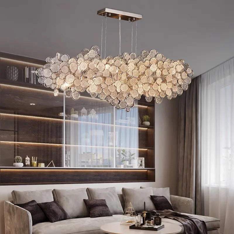 2023 Light Luxury LED Ceiling Chandelier Trend Villa Living Dining Room Pendant Lamp Modern Lustre Bedroom Hanging Light Fixture - Image 2