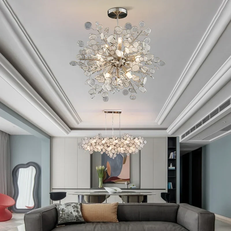 2023 Light Luxury LED Ceiling Chandelier Trend Villa Living Dining Room Pendant Lamp Modern Lustre Bedroom Hanging Light Fixture - Image 3