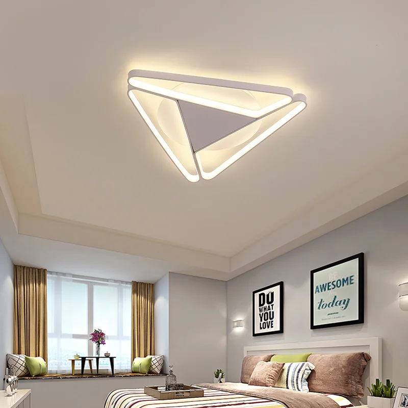 2023 Modern Triangular Aluminum LED Chandelier, Living Room Bedroom Chandelier, Home Decoration Kitchen Chandelier - Image 2