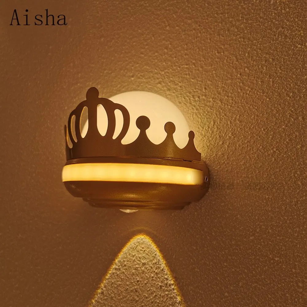 2023 New Crown Wall Lamp LED Outdoor Waterproof Wall Light IP65 Staircase Wall Lamp Children's Bedroom Wall Decoration Sconces - Image 2