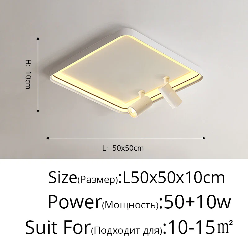2023 New Modern LED Ceiling Lights For Living Room Bedroom Indoor Round Square Rectangle Lamp Surface Mounted Lighting AC85-260V - Image 11