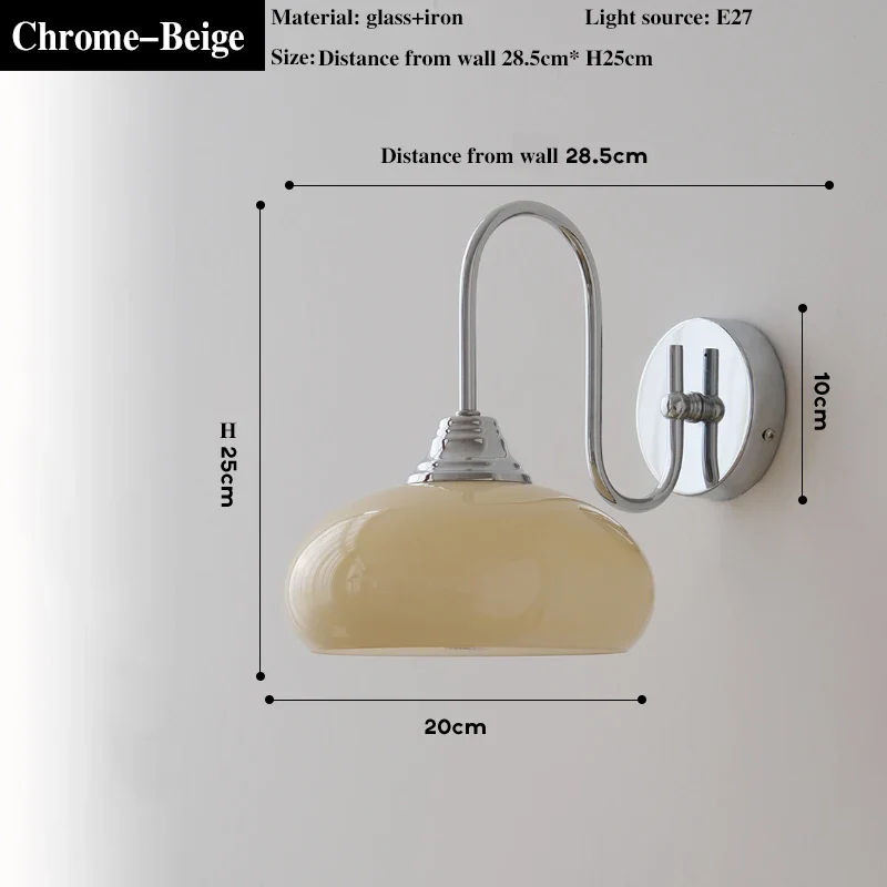 2024 Bauhaus Medieval Modern French Bedroom, Study Room, Living Room Chandelier Designer Nordic Retro Wall Lamp - Image 8