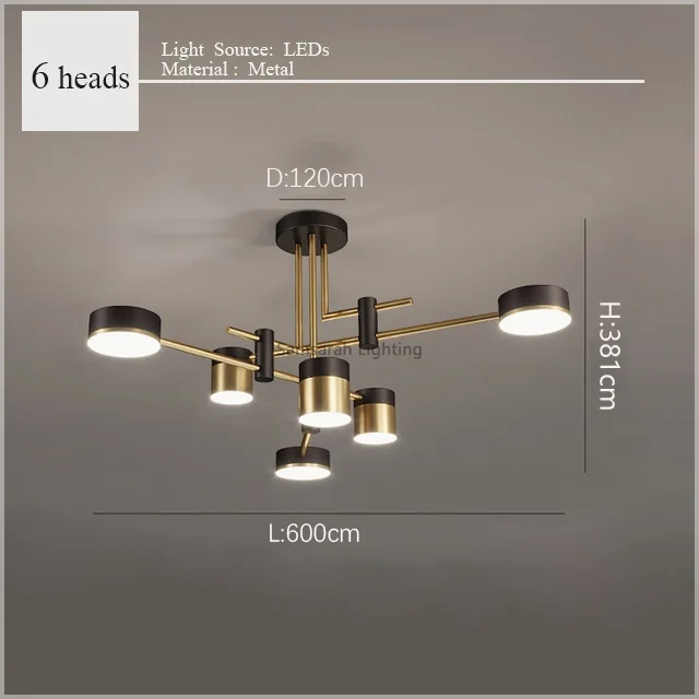 2024 LED Chandelier Lighting Modern Living Room Kitchen Decoration Indoor Metal Hanging Light Fixtures For Drawing Room - Image 11