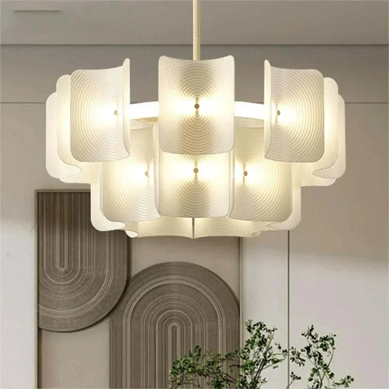 2024 LED Chandeliers Fingerprint Chandelier, Silent Style Eye Protection Living Room Bedroom Luxury Chandelier Home Decoration - Image 2