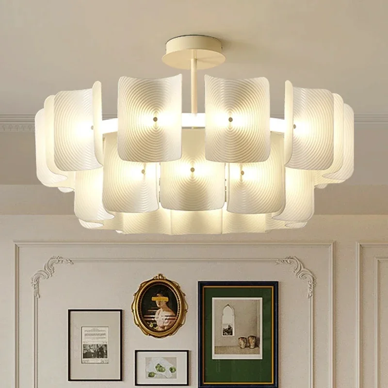 2024 LED Chandeliers Fingerprint Chandelier, Silent Style Eye Protection Living Room Bedroom Luxury Chandelier Home Decoration - Image 3