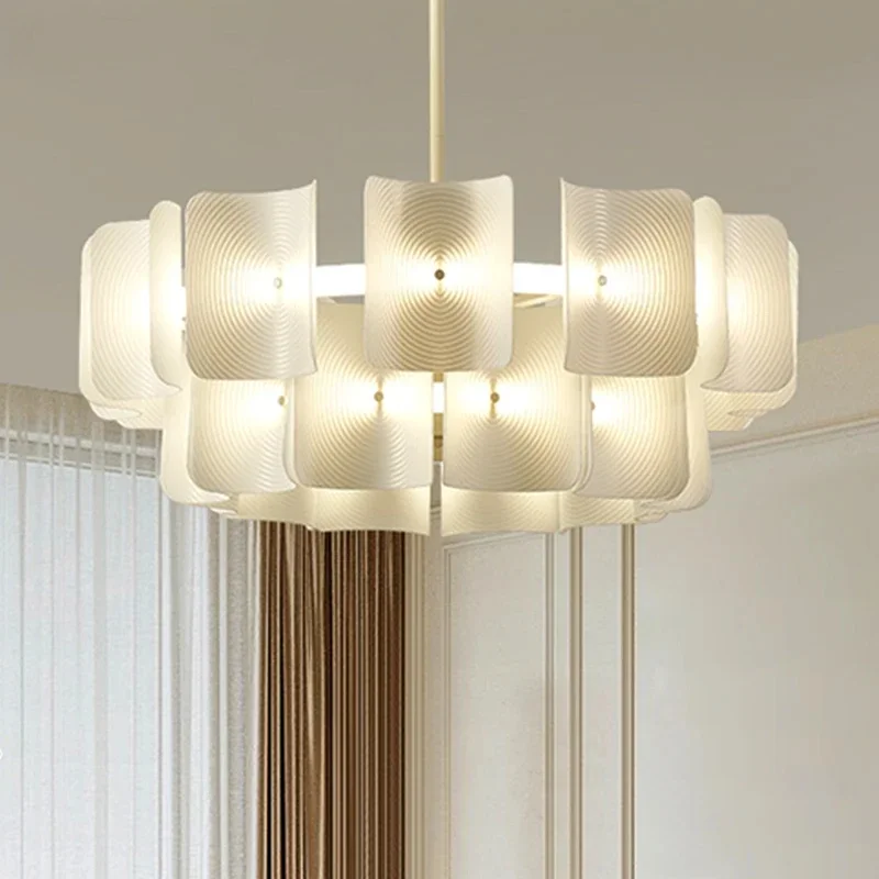 2024 LED Chandeliers Fingerprint Chandelier, Silent Style Eye Protection Living Room Bedroom Luxury Chandelier Home Decoration - Image 4