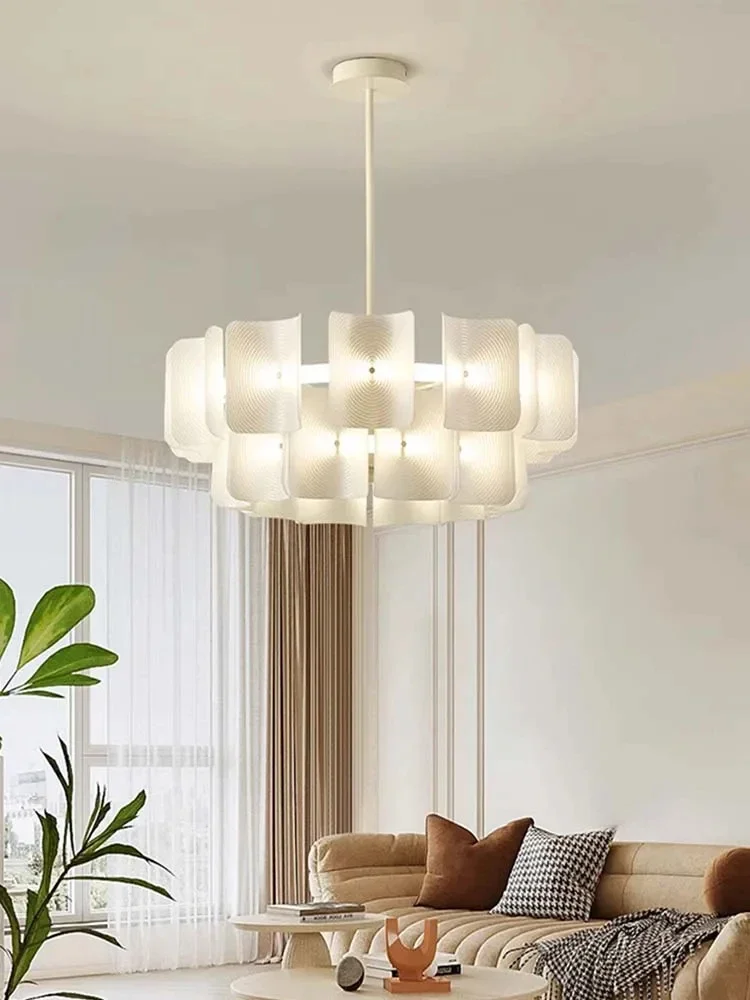 2024 LED Chandeliers Fingerprint Chandelier, Silent Style Eye Protection Living Room Bedroom Luxury Chandelier Home Decoration - Image 5