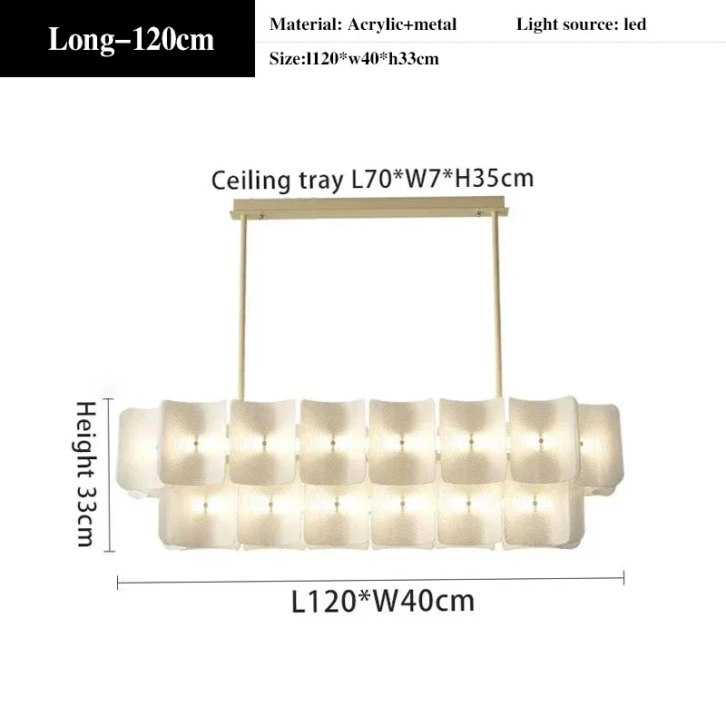 2024 LED Chandeliers Fingerprint Chandelier, Silent Style Eye Protection Living Room Bedroom Luxury Chandelier Home Decoration - Image 7