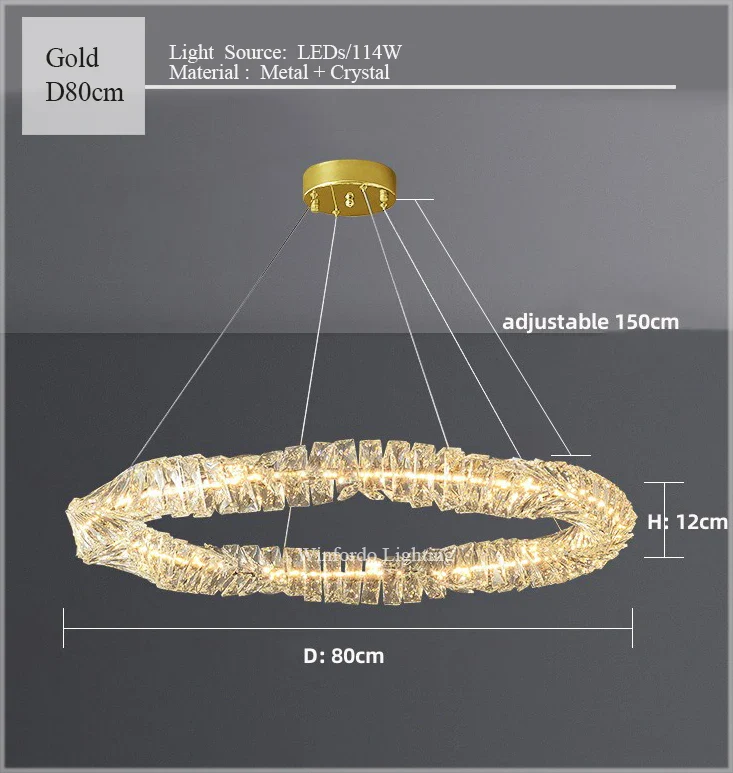 2024 Luxury K9 Crystals Chandelier Led Pendant Lights Steel Luxury Hanging Lamp Fixtures For Home decoration - Image 13