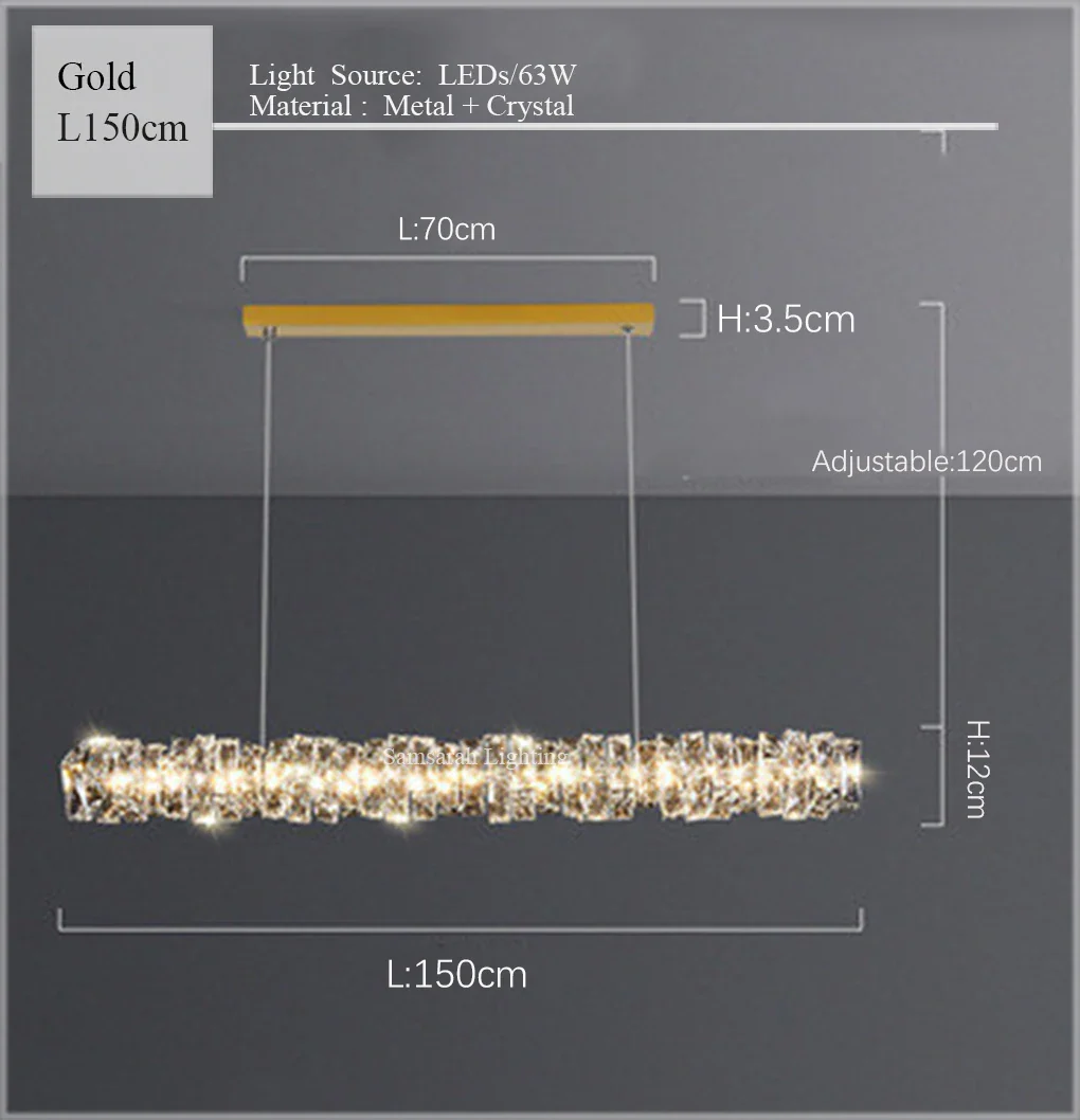 2024 Luxury K9 Crystals Chandelier Led Pendant Lights Steel Luxury Hanging Lamp Fixtures For Home decoration - Image 8