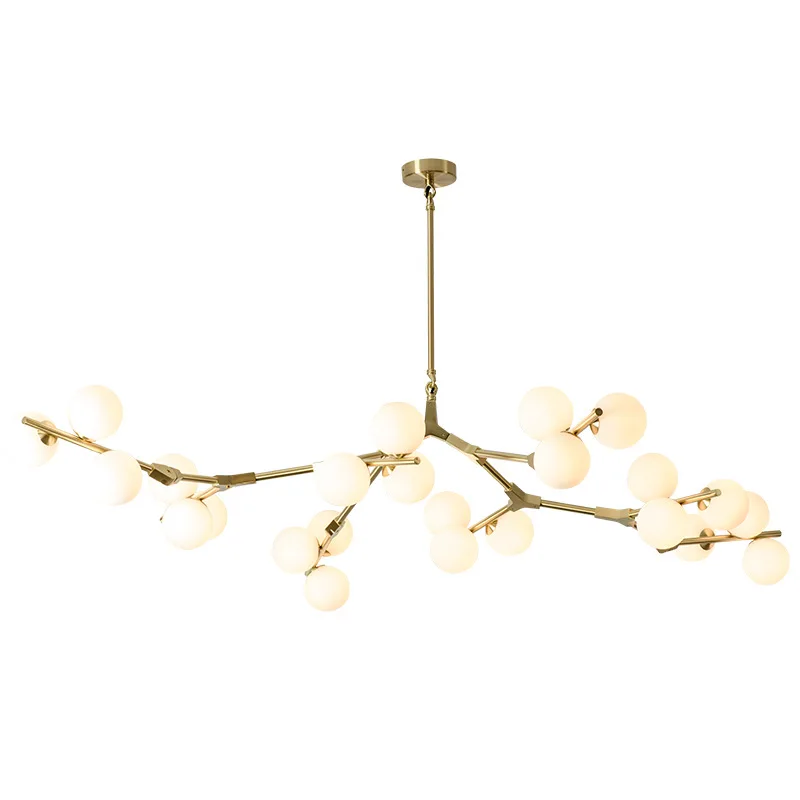 2024 Modern LED Chandelier Branches Style Glass Balls Ceiling Lamp Living Room Dining Room For Bedroom - Image 6