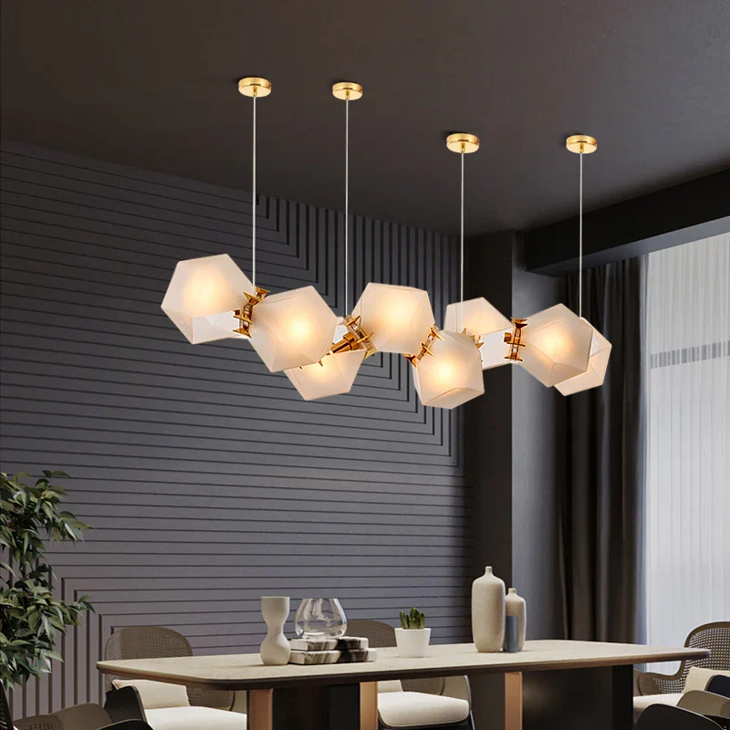 2024 Modern LED Chandelier Nordic Home Decoration Club Front Desk Hanging Light Office Restaurant Ceiling Chandelier - Image 2