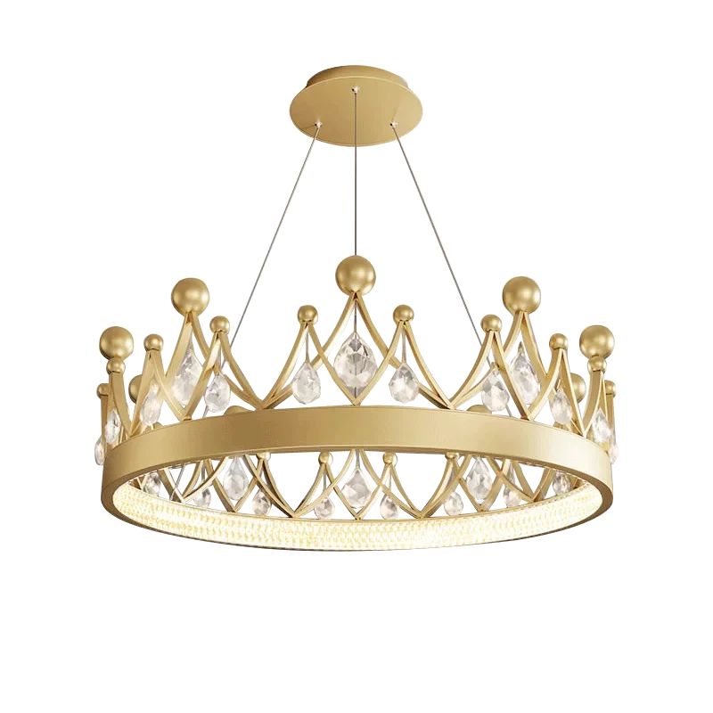 2024 Simple bedroom lamp children's room living room light luxury crown crystal chandelier pendant lights room decor - Image 5