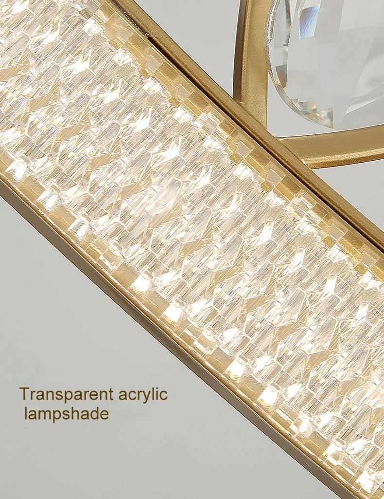 2024 Simple bedroom lamp children's room living room light luxury crown crystal chandelier pendant lights room decor - Image 6