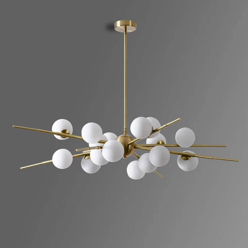 2024Modern Glass Ball LED Chandelier for Living room Dining Room Luminaire Gold/black Pendant Lamp Lustre ,Samsarah Lighting - Image 5