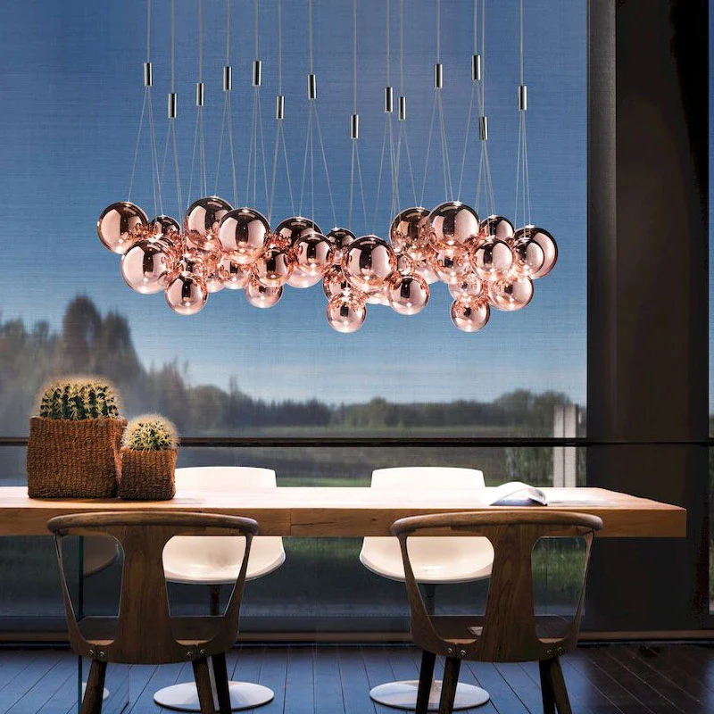2024Modern glass LED droplight Nordic style kitchen bedroom living room dining table display room lighting lamps and lanterns - Image 3