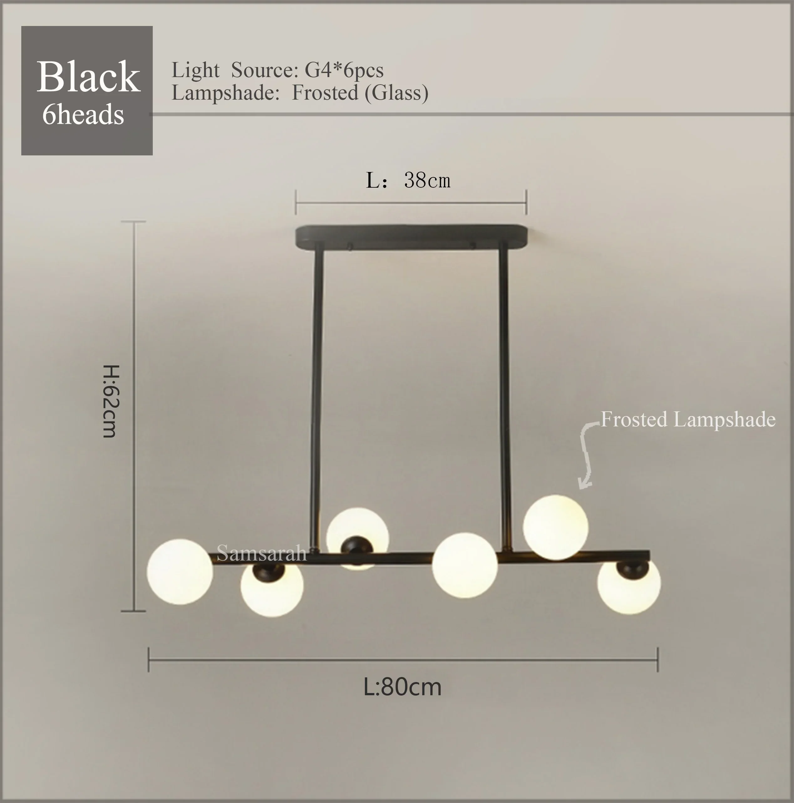 2024Modern LED Chandelier Black and Gold Long Glass Ball Chandeliers for Living Room Dinning Room Lustre,Samsarah Lighting - Image 13