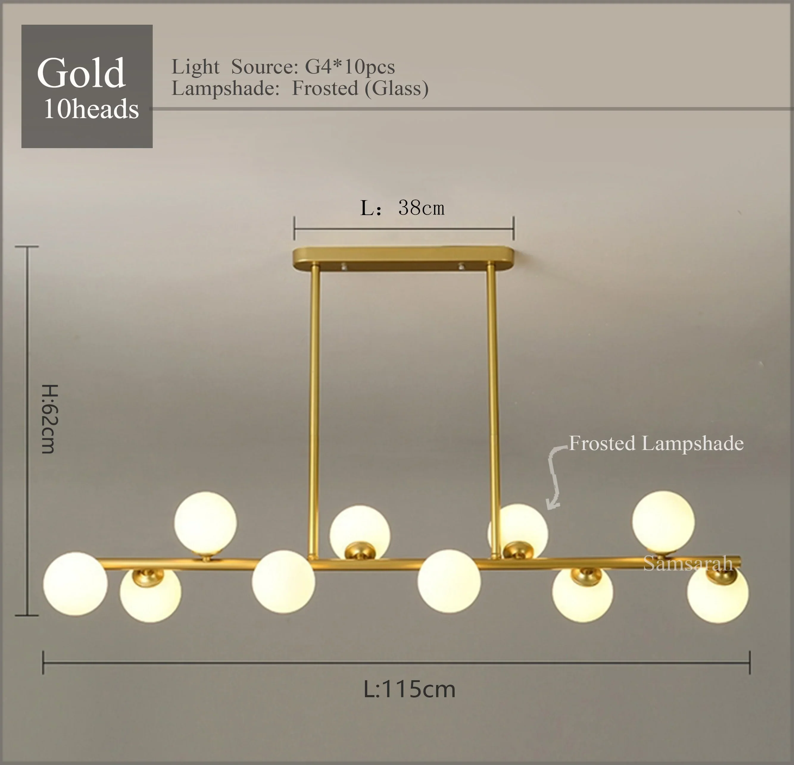 2024Modern LED Chandelier Black and Gold Long Glass Ball Chandeliers for Living Room Dinning Room Lustre,Samsarah Lighting - Image 15