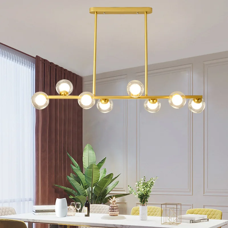 2024Modern LED Chandelier Black and Gold Long Glass Ball Chandeliers for Living Room Dinning Room Lustre,Samsarah Lighting - Image 2