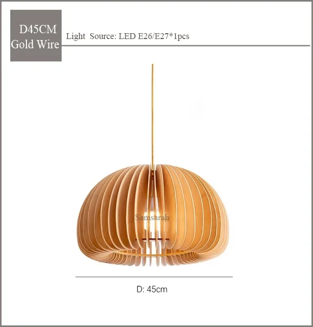 2024Modern Originality Decoration Pumpkin Lampshade Chandeliers For Dining Room Study Bedroom Chandeliers - Image 9