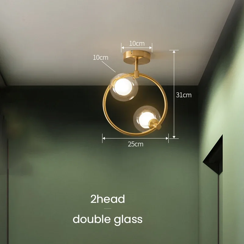 220V 110V Small Chandelier Nordic Round Pendant Light Gold Glass Ball Light for Living Room Dinning Room Kitchen Bedroom - Image 14