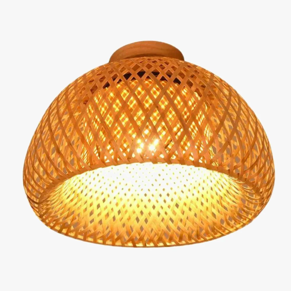 30 rotin osier plafonnier suspension abat-jour maison chambre décor Lustre bambou bois Art suspendu Lustre Luminaire - Image 2