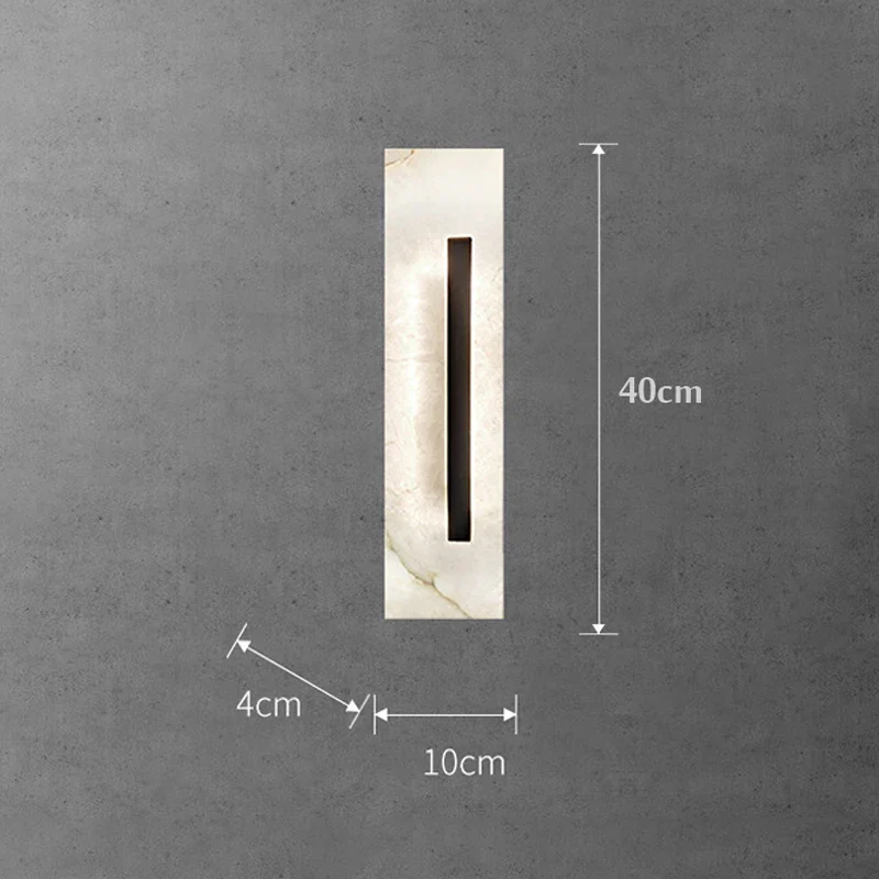 40CM High Natural Marble Wall Lamp Led Postmodern Living Room Bedroom Home Decor Light Luxury Bedside Hallway Sconce - Image 7
