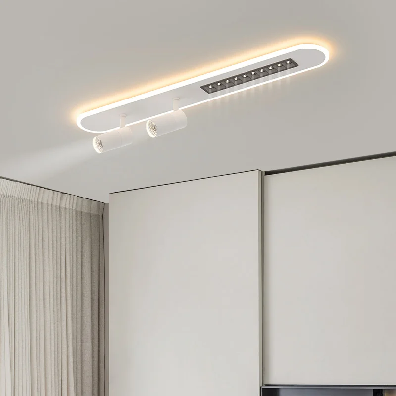 A New Type Of Nordic Long Strip Household LED Chandelier, Used For Living Rooms, Bedrooms, Halls, Balconies, Spotlights, And - Image 3