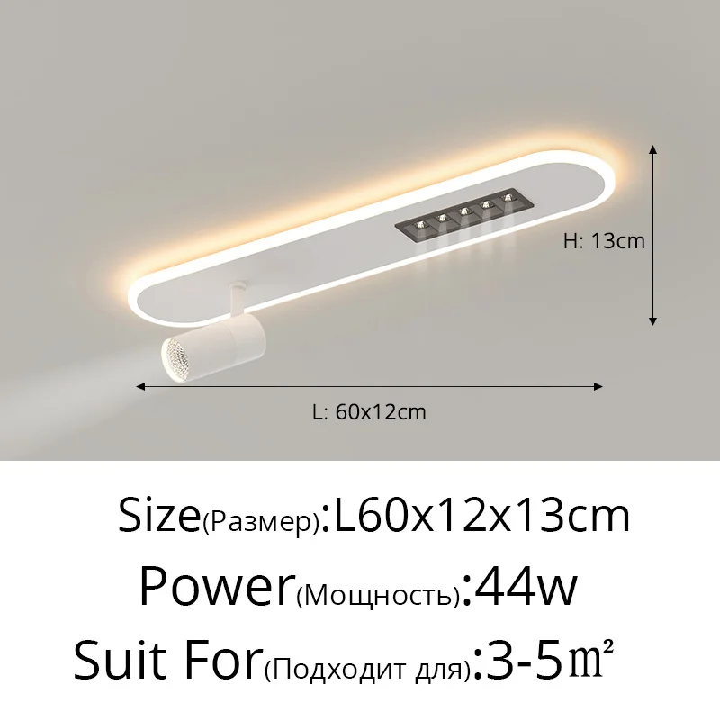 A New Type Of Nordic Long Strip Household LED Chandelier, Used For Living Rooms, Bedrooms, Halls, Balconies, Spotlights, And - Image 6