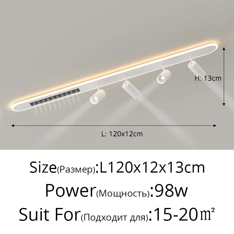 A New Type Of Nordic Long Strip Household LED Chandelier, Used For Living Rooms, Bedrooms, Halls, Balconies, Spotlights, And - Image 7
