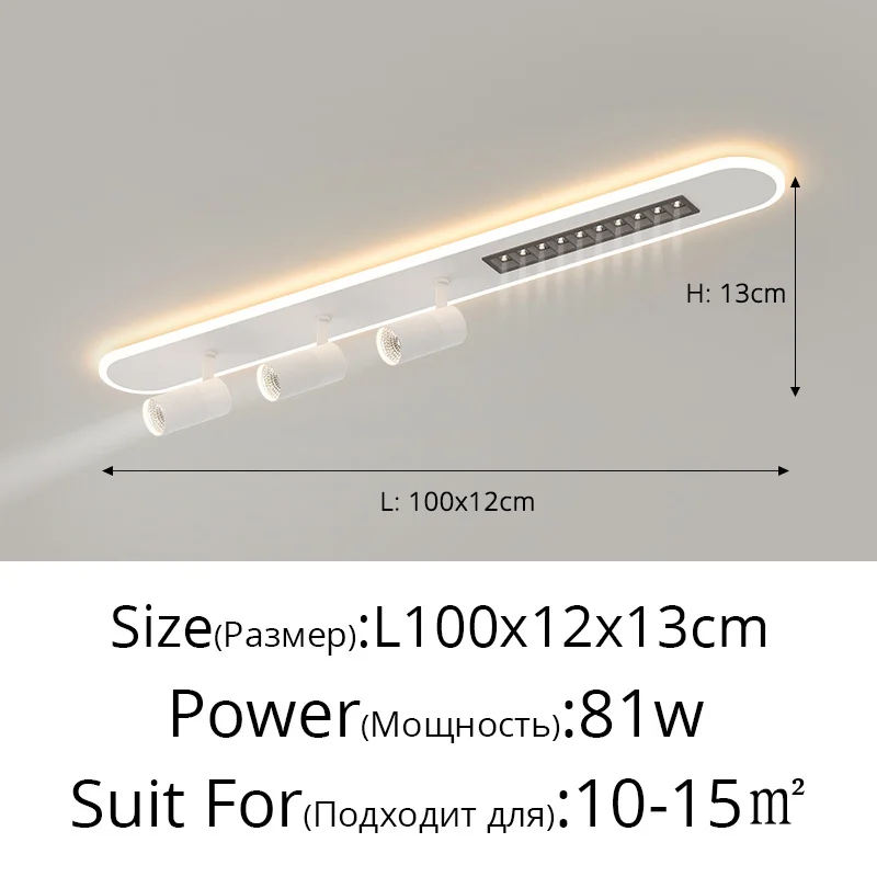 A New Type Of Nordic Long Strip Household LED Chandelier, Used For Living Rooms, Bedrooms, Halls, Balconies, Spotlights, And - Image 8