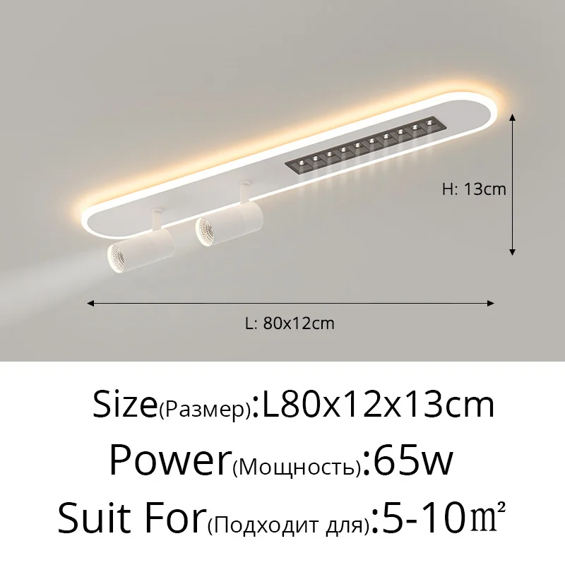 A New Type Of Nordic Long Strip Household LED Chandelier, Used For Living Rooms, Bedrooms, Halls, Balconies, Spotlights, And - Image 9