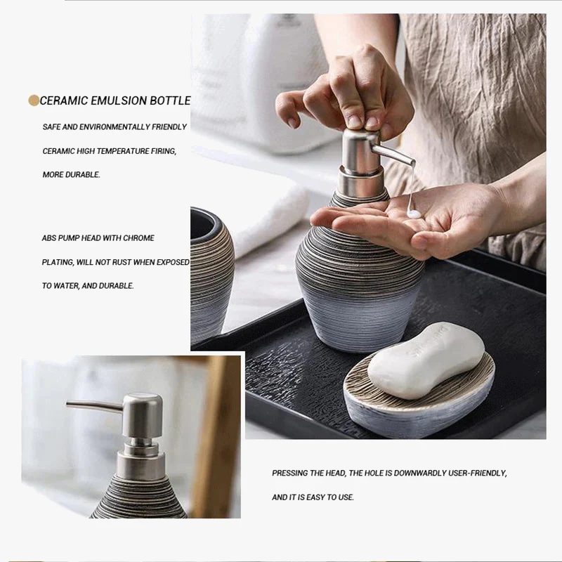 accessoires de salle de bain en céramique rétro artisanaux et pratiques - Image 5