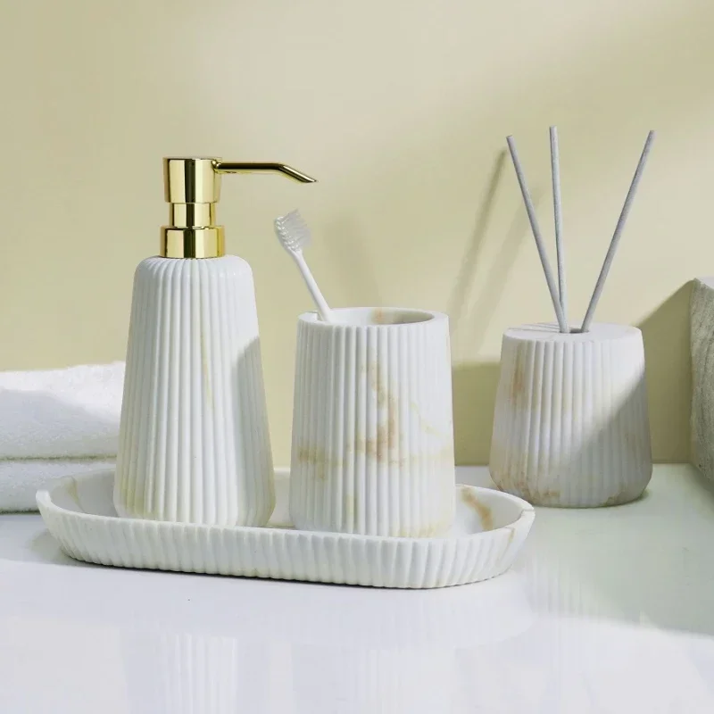 accessoires de salle de bain en grès pour rangement et décoration - Image 3