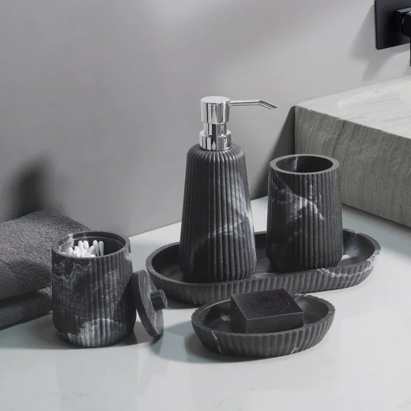 accessoires de salle de bain en grès pour rangement et décoration - Image 4