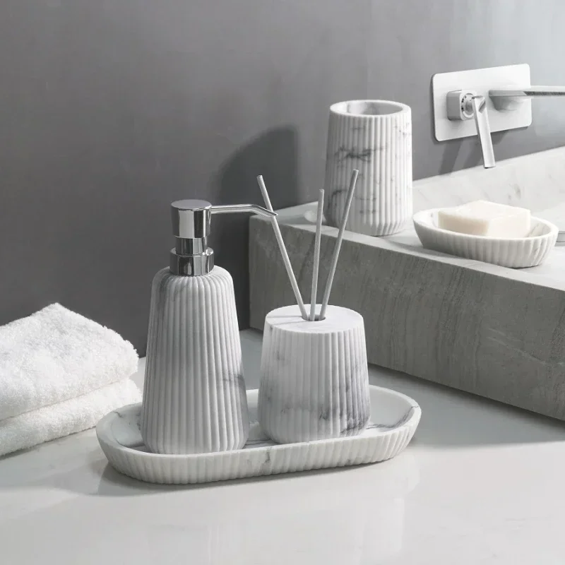 accessoires de salle de bain en grès pour rangement et décoration - Image 5