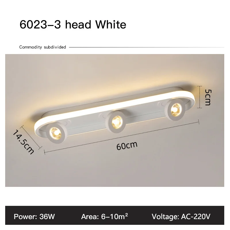 Acrylic Strip LED Chandelier With Spotlight, Used For Living Room, Bedroom, Lighting Fixtures, Kitchen Decoration, Black - Image 10