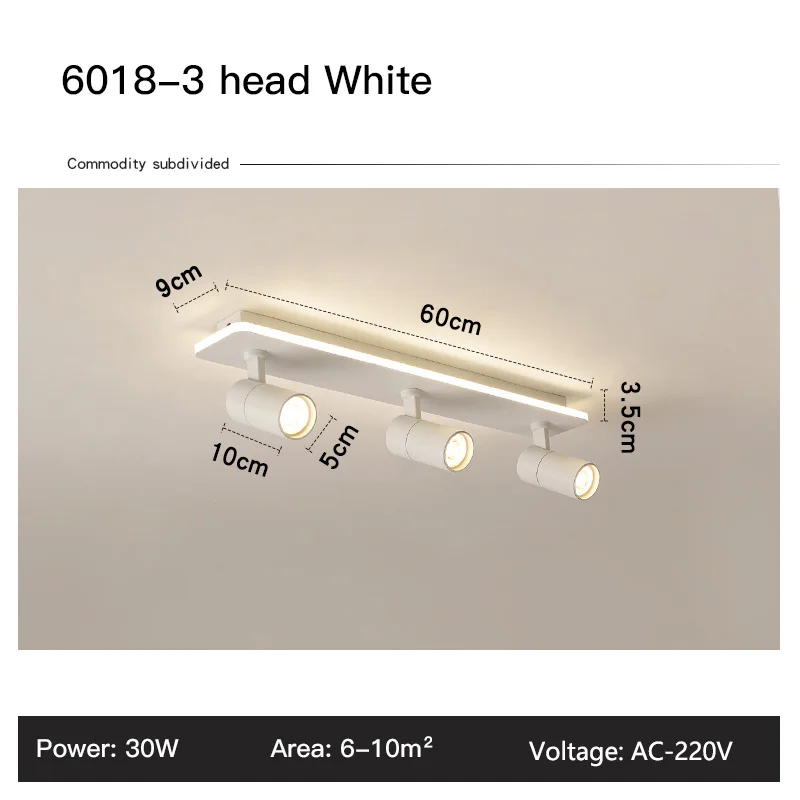 Acrylic Strip LED Chandelier With Spotlight, Used For Living Room, Bedroom, Lighting Fixtures, Kitchen Decoration, Black - Image 11