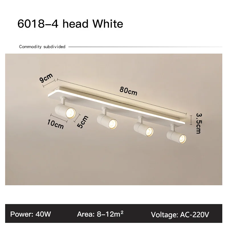 Acrylic Strip LED Chandelier With Spotlight, Used For Living Room, Bedroom, Lighting Fixtures, Kitchen Decoration, Black - Image 12